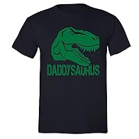 Men's Daddysaurus T-Rex Dinosaur Father's Day Crewneck Short Sleeve T-Shirt