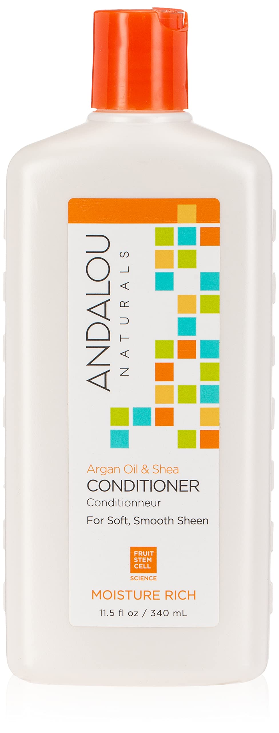 Andalou Naturals Conditioner Ounce, 1 Pack, Moisture Rich Argan Oil and Shea, 11.5 Fl Oz