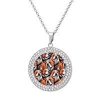 Bulldog Animal Customized Necklace Picture Pendant Elegant Multicolored Diamond Jewelry for Women