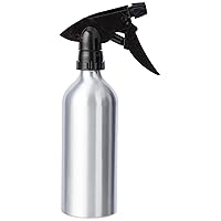 iDesign Aluminum 12 0z. Spray Bottle The Metro Collection, 12 Ounce, Brushed Metal with Black Nozzle