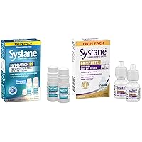 Systane Hydration Multi-Dose Preservative-Free Eye Drops Dry Eye Relief Twin Pack (2x10ml) + Systane Complete Lubricant Eye Drops, 0.34 Fl Oz, 2 Count