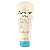 Daily Moisture Body Lotion for Sensitive Skin, Hypoallergenic Moisturizing Baby Lotion with Nourishing Oatmeal to Deeply Moisturize Baby's Skin, Fragrance-Free, 8 fl. oz