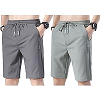 Bevawear Mens Shorts, Bevawear Glidepants Unisex Quick Dry Pull-On Stretch Pants Shorts