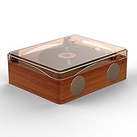 Portable Retro CD Player Bluetooth 5.0 Rechargeable Built-in Stereo Speaker HiFi Music Player USB Lossless Playback Infrared Remote Control,Brown