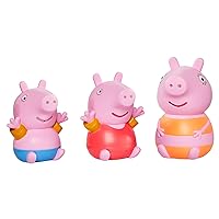 Toomies Tomy Peppa Pig, Mummy Pig, Peppa & George Bath Squirters, Baby Bath Toys, Kids Bath Toys for Water Play, Fun Bath Accessories for Babies & Toddlers, Suitable for 18 Months, 2, 3 & 4 Year Olds