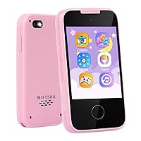 Kids Phone Toys for 3-6 Year Olds Girls, Touchscreen Kids Cell Phone with Dual Camera, MP3 Music Player, Games, Habit Tracker Kids Toddler Phone Learning Toy Birthday Gifts for Girls Age 3 4 5 6 7 8