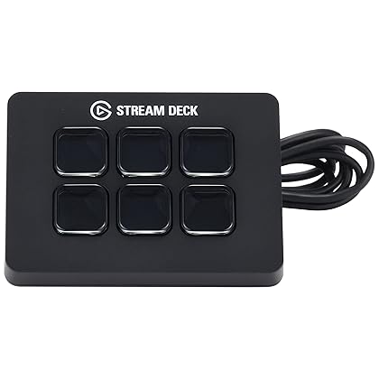 Elgato Stream Deck Mini – Compact Studio Controller, 6 macro keys, trigger actions in apps and software like OBS, Twitch, ​YouTube and more, works with Mac and PC