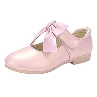 School Girl Shoes Children Shoes White Leather Shoes Bowknot Girls Princess Shoes Single Shoes Tumble Slip on