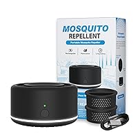 Portable Mosquito Repellent Outdoor Patio Rechargeable Mosquito Repeller Indoor 30 ft Mosquito-Free Protection Mosquito Repellant Device Camping Hiking Outing (Black)