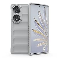 Case for Honor 90 5G,Honor 90 Case,Luxury Heavy Duty 3D Striped Pattern Sensory Soft Silicone Full Portection Shockproof Girls Women Phone Case for Honor 90 5G,REA-AN00 REA-NX9 (Gray)