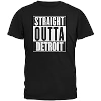Old Glory Straight Outta Detroit Black Adult T-Shirt