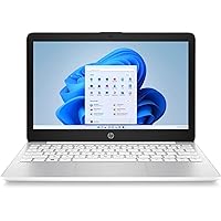 HP Stream Laptop 11-AK0053DX 11.6-inch Intel Celeron N4120 UHD Graphics 600 4GB RAM 64GB eMMC, Bluetooth Wi-fi USB C HDMI Webcam, Thin traditional Notebook Computer PC Windows 11 Home, White (Renewed)