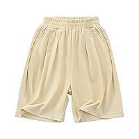 Athletic Shorts Girls Solid Color Shorts Summer Outdoor Casual Fashionable Shorts for Boys Or Girls Kids Sports Shorts Girls