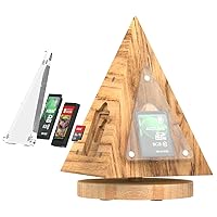 AODUKE Bamboo pyramid Switch cards storage magnetic sliding cover switch card holder Nintendo Switch case NS game card protective cover (4 slot Pyramid)