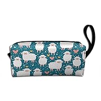 Cute Sheep Love Makeup Bag Adorable Travel Cosmetic Pouch Toiletry Organizer Case Gift for Women