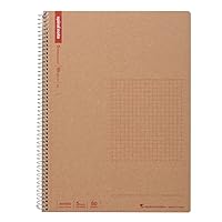 N246ES Notebook, Ring Notebook, 0.2 inch (5 mm), Square Ruled, Basic, B5, 80 Pieces, Set of 5