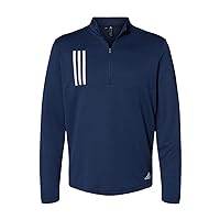 adidas - 3-Stripes Double Knit Quarter-Zip Pullover - A482