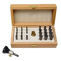 PMC Supplies LLC Bezel Setting Set with 24 Punches Sizes 1.1 to 10 MM Jewelers Tube Setting Jewelry Making Kit
