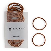 Heliums Large Hair Ties - Ginger - 30 Pack, 2.25 Inch Thick Ponytail Holders, 4mm Hair Elastics