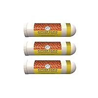 Wild Essentials 3 Pack of Autumn Dance Aromatherapy Nasal Inhalers Made with 100% Natural, Therapeutic Grade Essential Oils for Warmth, Clear Lungs and Lifts The Spirit