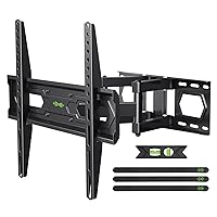 USX MOUNT Full Motion TV Wall Mount for Most 32-65 inch Flat Screen/LED/4K TVs, Swivel/Tilt TV Mount Bracket with Articulating Dual Arms, Max VESA 400x400mm, Max Load 110lbs, for 16