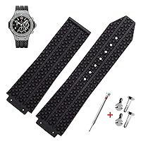 19mm 21mm 25mm Rubber Watch Strap with Replacement Band Tool for Hublot Big Bang