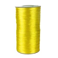 Satin Rattail Cord Chinese Knot, 2mm, 200 Yards (Canary Yellow)