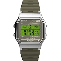 Timex Men Digital Watch with a Plastic Strap T80