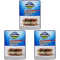 Wild Albacore Tuna, No Salt Added, Sustainably Wild-Caught, Kosher, Gluten Free, Keto and Paleo, 3rd Party Mercury Tested, 3 Ounce Pouch (Pack of 3)