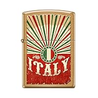 Lighter- World Country Map Flag Windproof Lighter (Italy Vintage Poster #Z6017)