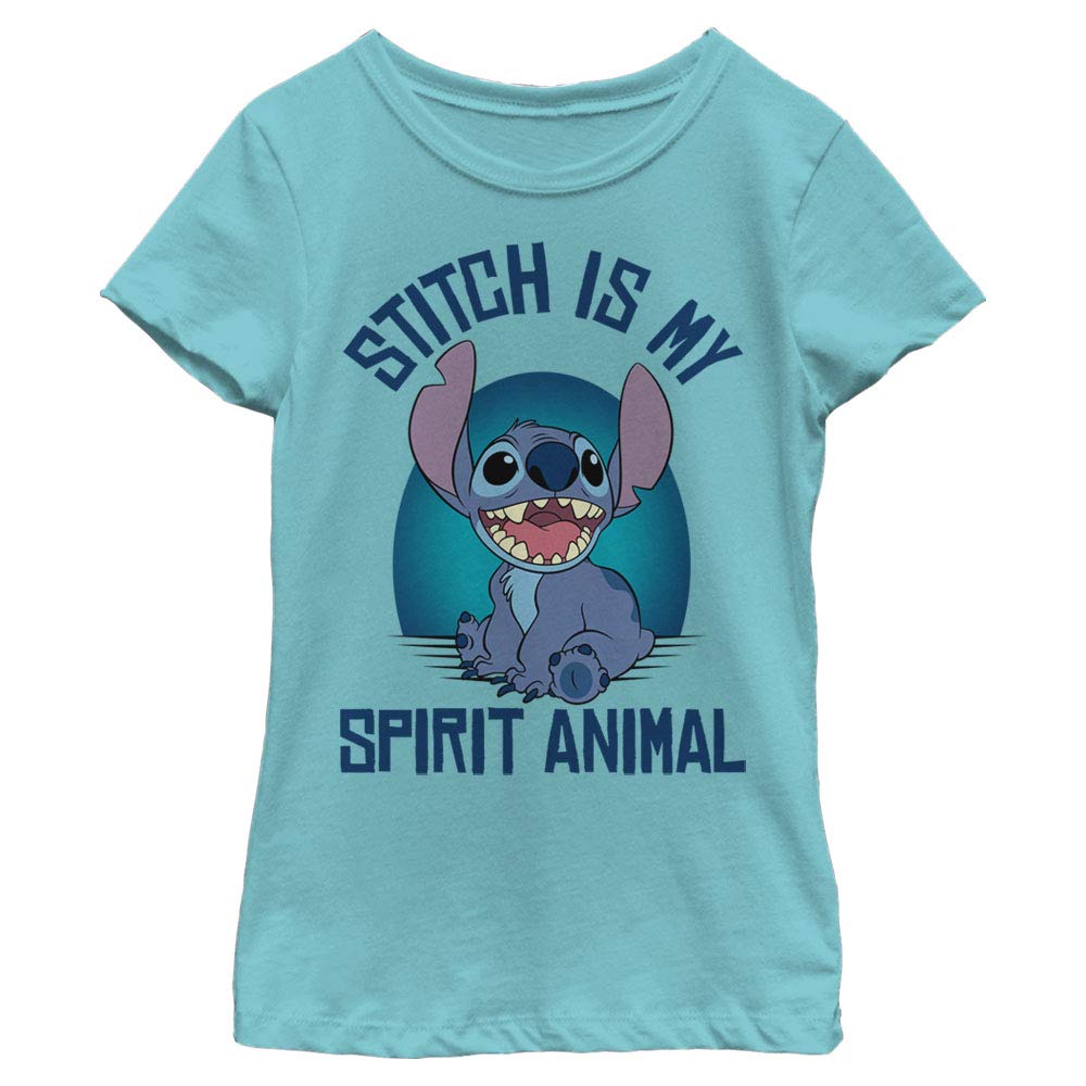 Disney Lilo Spirit Stitch Girl's Solid Crew Tee