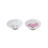 Japanese Sakura Cherry Blossom Color Changing Sake Cups (Pair), Magical Blooming Sake Cups