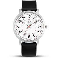 Infantry Nursing Watches for Nurses Medical Watch with Second Hand Womens Waterproof Wrist Watches for Women Analog Wristwatch with Black Silicone Strap