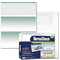 VersaCheck Secure Checks - 250 Blank Business Voucher Checks - Green Prestige - 250 Sheets Form #1000 - Check on Top