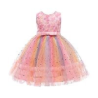 Toddler Kids Girls Prints Sleeveless Party Hoilday Photography Costome Court Tulle Mesh Dress Dress for Baby Girl