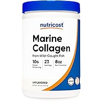 Marine Collagen Powder Wild Caught Fish (Unflavored) (8 oz) - 23 Servings, 10 G Protein Per Serving, Alaskan Wild-Caught
