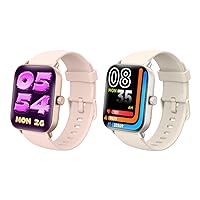 Smart Watches 2 Pack（Pink and Starlight White