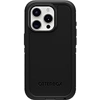 OtterBox iPhone 15 Pro (Only) Defender Series XT Case - BLACK, Screenless, Rugged, Snaps to MagSafe, Lanyard Attachment