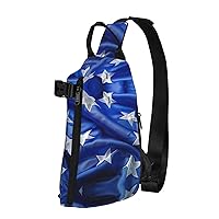 Blue Honduras Flag Print Crossbody Backpack,Travel Hiking Cross Bag Diagonally, Cycling Bag