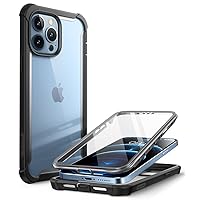 i-Blason Transparent Case for iPhone 13 Pro (6.1 inch) Bumper Case 360 Degree Mobile Phone Case Robust Protective Cover [Ares] with Screen Protector 2021 (Black)