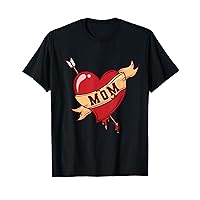 I Love Mom Heart Tattoo T-Shirt