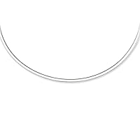 Solid 14k Yellow and White Gold Bright Cut 3mm Reversible Omega Necklace with Box Catch