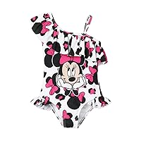 Disney Mickey and Friends Girls One Piece Swimsuits Ruffles Swimwear Beach Sport Bathing Suit