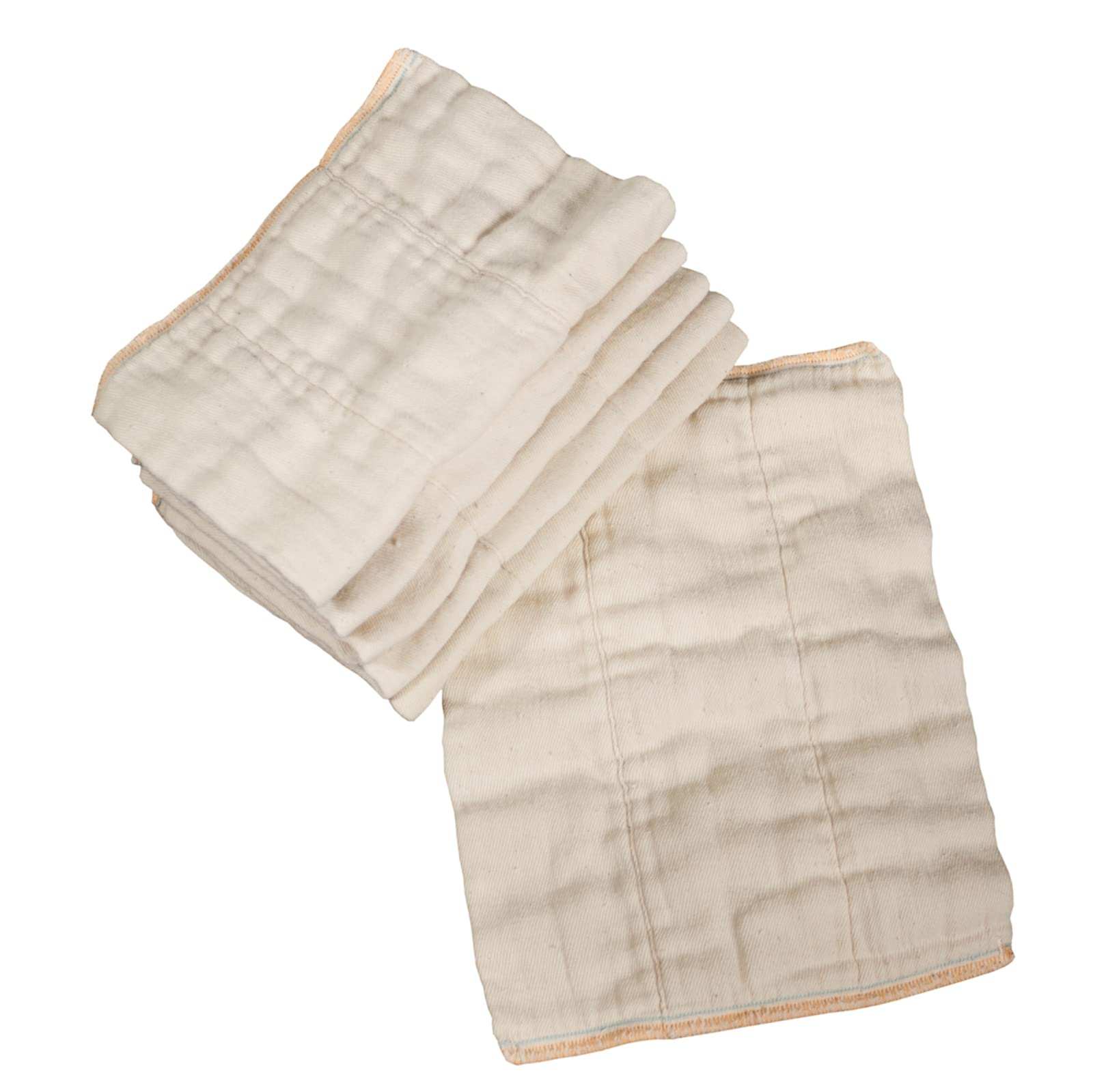 OsoCozy Unbleached Prefold Cloth Diapers – Soft and Absorbent Baby Diapers Made of 100% Unbleached Cotton - 10