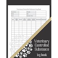 Black Pet Paws Cover: Veterinary Controlled Substance Log Book A Record Book to Keep And Register Controlled Drugs And Substances