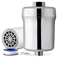 iSpring SF1S 15-Stage High Output Universal Shower Filter with Replaceable Cartridge Remove Chlorine, Sediment, and More, Chrome