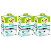 Scotch Brite Toilet Scrubber Refills 3 Boxes of 10 Each Value Bundle Pack Click N Flip