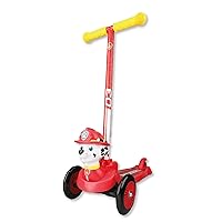 Paw Patrol Marshall Self Balancing Kick Scooter Toddler Scooter, Kids Scooter, Extra Wide Deck, 3 Wheel Platform, Foot Activated Brake, 75 lbs Limit, Kids & Toddlers Girls or Boys, for Ages 3 and Up