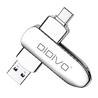 DIDIVO 512GB Flash Drive 2-in-1 Dual USB-C Flash Drive USB 3.1 High Speed Thumb Drive Metal Memory Stick Photo Stick for Pictures Videos Music Data Storage