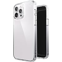 Speck Presidio Perfect-Clear iPhone 13 Pro Max Case - Drop Protection Fits iPhone 12 Pro Max & iPhone 13 Pro Max Phones - Anti-Yellowing & - Wireless Charging Compatible
